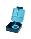 Bento Lunch Box w Insulated - Blue with Food Flask 